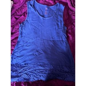vintage torrid 4x bluebell tank with lace